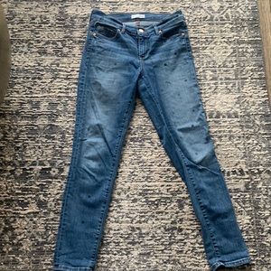 Loft Polka Dot Skinny Jeans - size 27